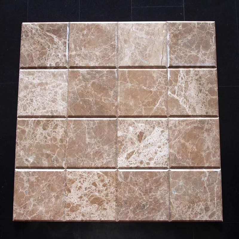 Square marble mosaic